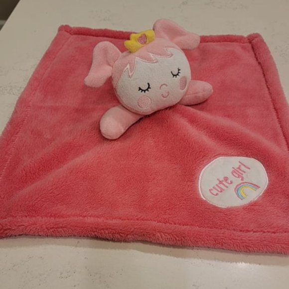 Baby Gear Pink Baby Snuggle Buddy Cute Girl Small Blanket - Picture 9 of 11